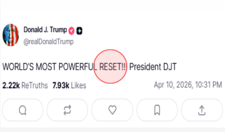 🚨<긴급속보>

👉RESET KOREA... 
       WORLD'S RESET

™️ 우연일까? 
       정치에 우연은 없다!