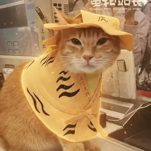 Hodlflow's tweet photo. This is actually a pretty cool cat in Japan, it's the "stationmaster" / BOSS of the store and handles customers (learned how to pick and scan items)

It's viral in Japan right now and in 1 hour this video already has 1.5K likes and 100k views

Look how cute it is and all the outfits

https://t.co/akVJqyKpWY