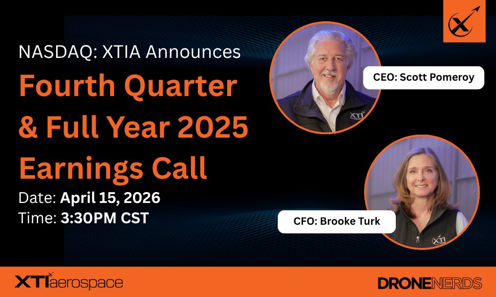 XTIAerospace's tweet photo. XTI Aerospace will release its fourth quarter and full year 2025 financial results on April 14, 2026, after market close.

Management will host an earnings webcast on April 15 at 3:30 PM CT, featuring a live video Q&A with CEO Scott Pomeroy and CFO Brooke Turk. In line with our commitment to transparency and engagement, prepared remarks will be published in advance on our Investor Relations page, allowing the call to focus on live questions and discussion.

We invite shareholders, partners, and the broader investment community to join the conversation.

Advance registration is required via the Investor Relations section of our website. A replay will be available following the event.

🤝