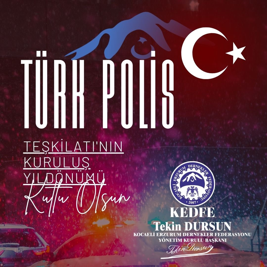 kedfe_org's tweet photo. 10 Nisan Türk Polis Teşkilatı’nın kuruluş yıl dönümü vesilesiyle; milletimizin huzur ve güvenliği için gece gündüz demeden fedakârca görev yapan tüm kahraman polislerimizin Polis Haftası’nı kutluyorum. https://t.co/qE9yxMsCX2