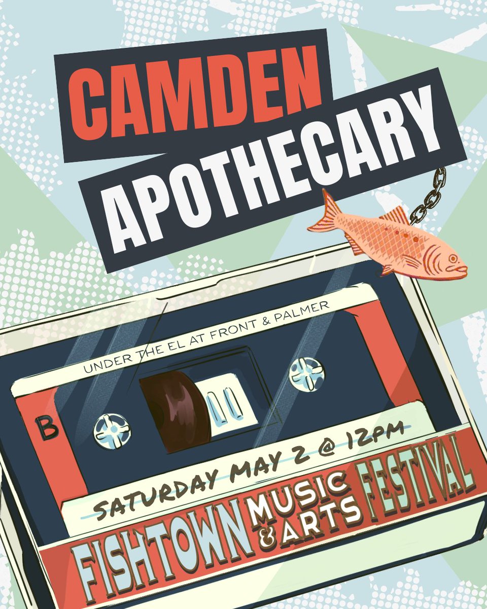 CamdenCannabis's tweet photo. We’re Fishtown bound folks🐠Join us on May 2nd for day jam packed with live performances, local food &amp; craft vendors, and all the good vibes you can handle🥁🎶🎸 https://t.co/9O7gXZYHmy