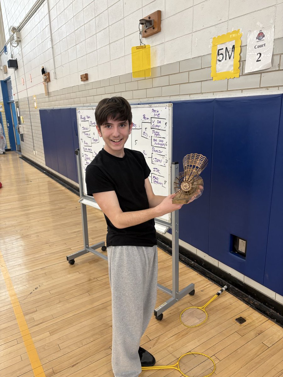 KMS_PE's tweet photo. Friday morning Badminton Champions; The GOAT (period 1), Baked Beans (period 2) &amp; Big City Swing (period 3) https://t.co/V2t0LQOsdA
