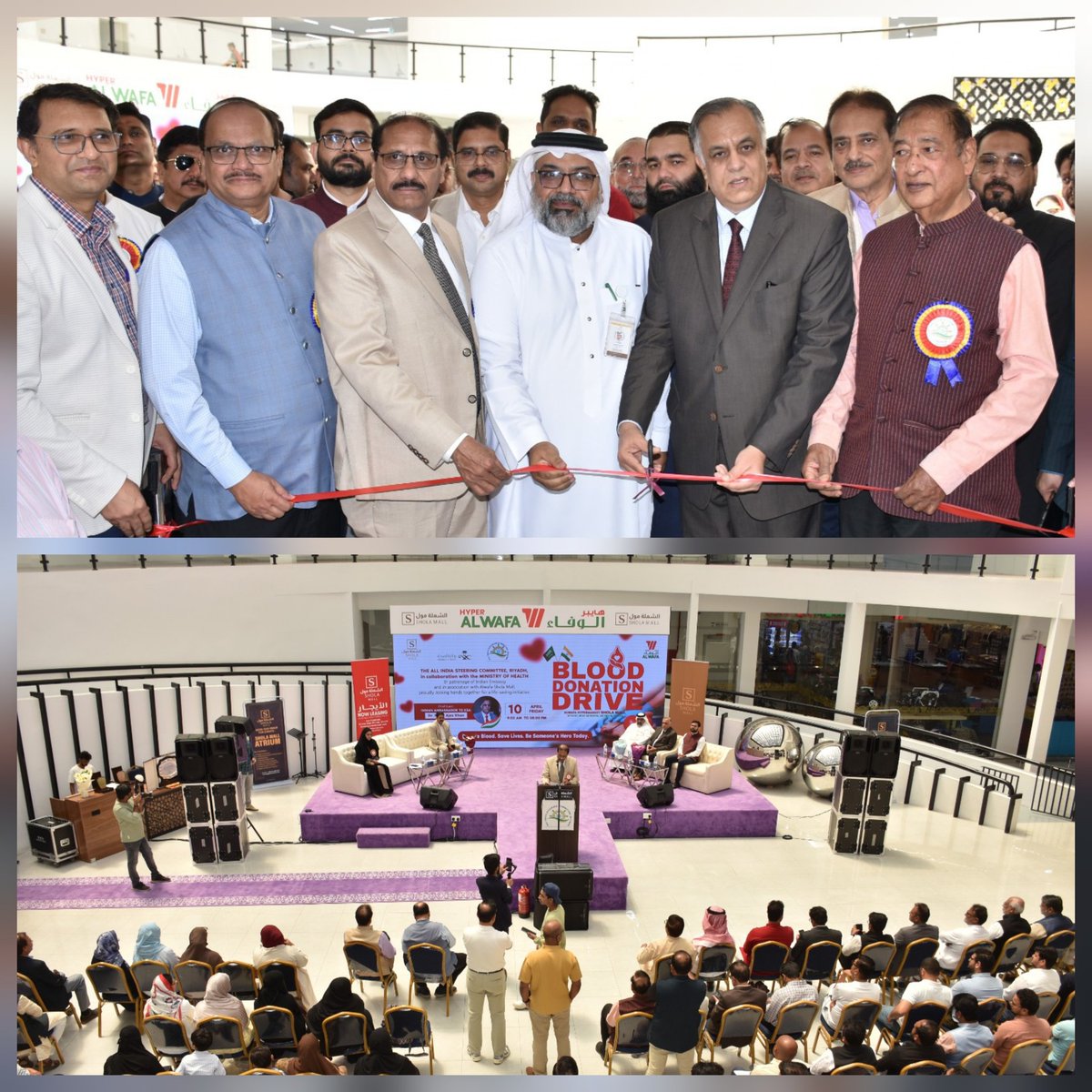 IndianEmbRiyadh's tweet photo. Indian community unites for a noble cause in Riyadh!

Ambassador Dr. Suhel Khan inaugurated a blood donation camp organized by the All India Steering Committee, with support from the Saudi Ministry of Health @SaudiMOH. Senior officials of Saudi Ministry of Health, community volunteers, and representatives of various community organisations graced the occasion. The response has been incredible—nearly 1000 volunteers registered to donate!

A powerful example of community spirit and service 👏

@MEAIndia 
@diaspora_india 
@SecretaryCPVOIA