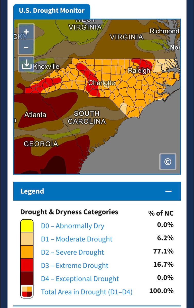 wxbrad's tweet image. We need rain so bad, the #drought just keeps getting worse and now we are fully in the growing season. #cltwx #ncwx #scwx #wcnc
