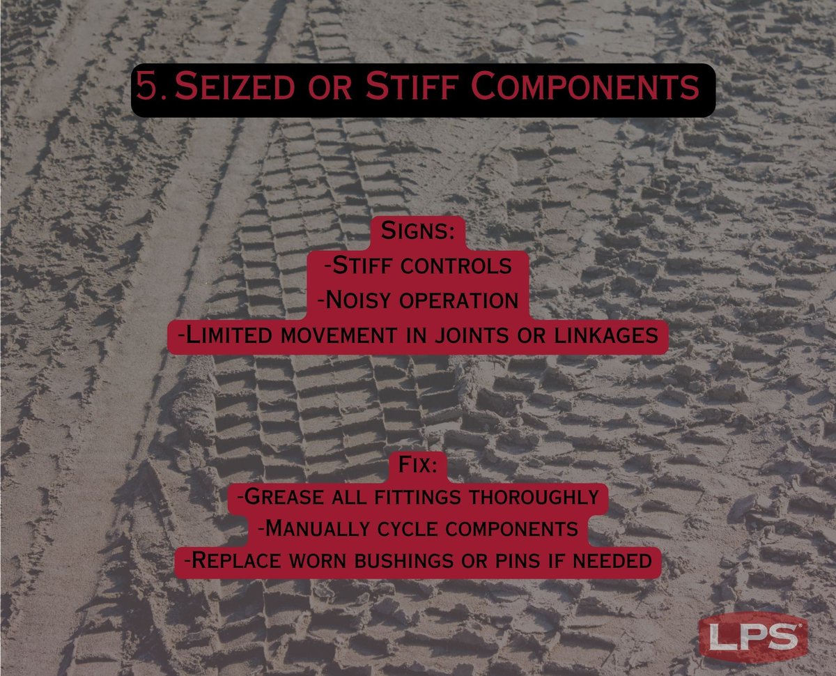 LoaderParts's tweet photo. Top 5 Issues After Winter Storage (And How to Fix Them):

5. Seized or Stiff Components

What’s happening:
Lack of movement + moisture = rust, corrosion, or dried grease. https://t.co/F8rMMIf9Fa