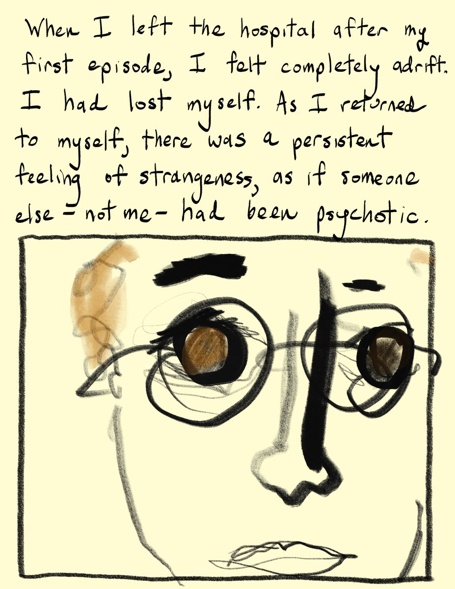 AndrewField37's tweet photo. I'm exploring my recovery from my first episode of psychosis in 2010, and the beginning of a second episode around 2014. Here are some panels. More can be read on IG https://t.co/W9oHO7GXnH https://t.co/BFoPhVXrWh