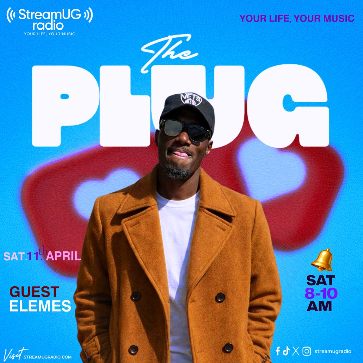 StreamUGRadio's tweet image. This Saturday we’ve got Elemes on The Plug 🔥
Don’t miss out 8–10AM ⏰
Tap in 👉 streamugradio.com
#ThePlug #StreamUG #LiveRadio