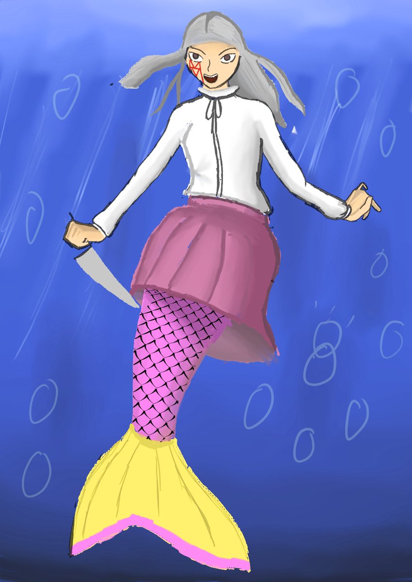 AyinBrokeBad's tweet photo. Marina as a mermaid AU(Mermarina)
#FearAndHunger2Termina #mermaid https://t.co/m21lGyvZoL