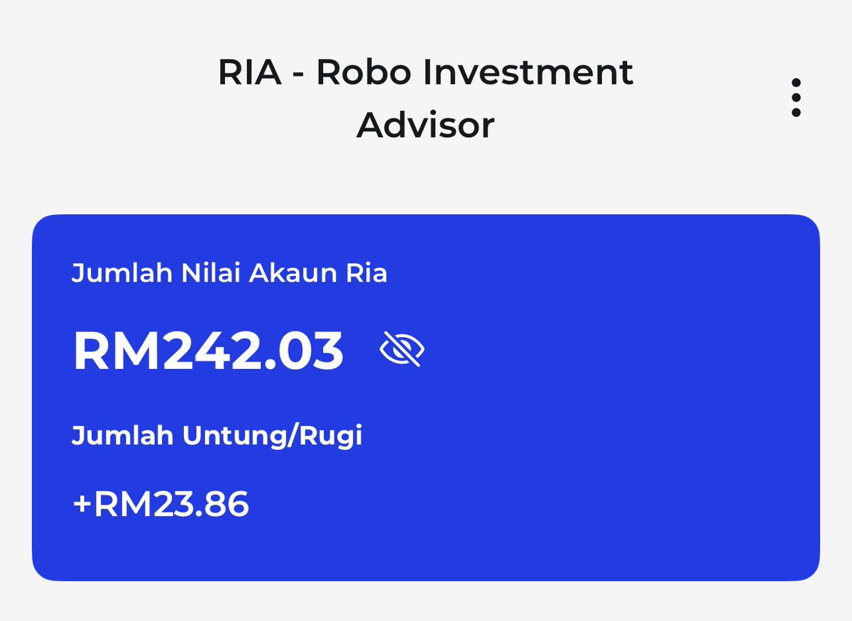 Beza ASB biasa vs ASB RIA yang ramai tak tahu:

1. ASB biasa: Simpan, pastu kena sabar tunggu dividen setahun sekali.

2. ASB RIA: Robot yg tolong diversify kan duit korang masuk mana2 dana (fix + variable price).

Hasilnya?