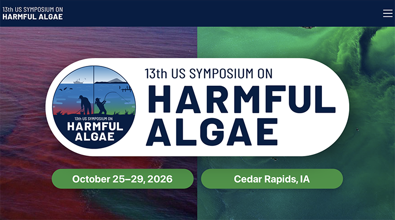 GCOOS1's tweet photo. The call for abstracts is open for the 13th U.S. Symposium on Harmful Algae, scheduled for Oct. 25-29, in Cedar Rapids, Iowa. The deadline for submissions is May 8. Details: https://t.co/XFIYHIed9k https://t.co/gyK3P4vNt7
