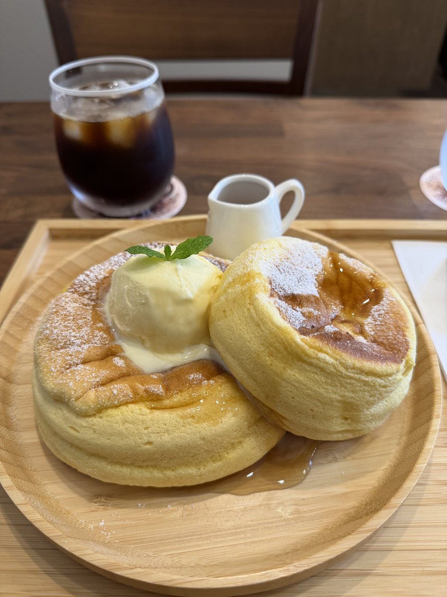 八王子『cafe MiMi』さん レギュラーメニュー ｢スフレパンケーキ｣ ふわ