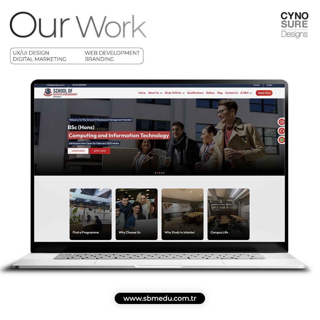 DesignsCynosure's tweet photo. SBM Istanbul wanted a clearer and stronger digital presence.

We worked on their website, branding, SEO, social media &amp; ads to support visibility, enquiries and student engagement.

🔗 https://t.co/dHHLYAFc9r

#CynosureDesigns #digitalmarketing #paidads #webdesign https://t.co/TNHtfxUOiM