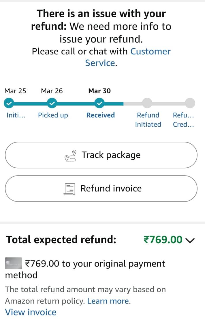 VickySahu0's tweet photo. Mere milne wale dost hain unhone @amazonIN se order Kiya order aa bhi gya kisi vajah se vo order psnd nahi aaya to order return kr diya gya lekin abhi tk refund nahi ho paaya bdi muskil se 2-3 baar call ki gyi..unki trf se tarikh pr tarikh di ja rhi hai
Order no-40786999901241142 https://t.co/tRBxFGPtVi