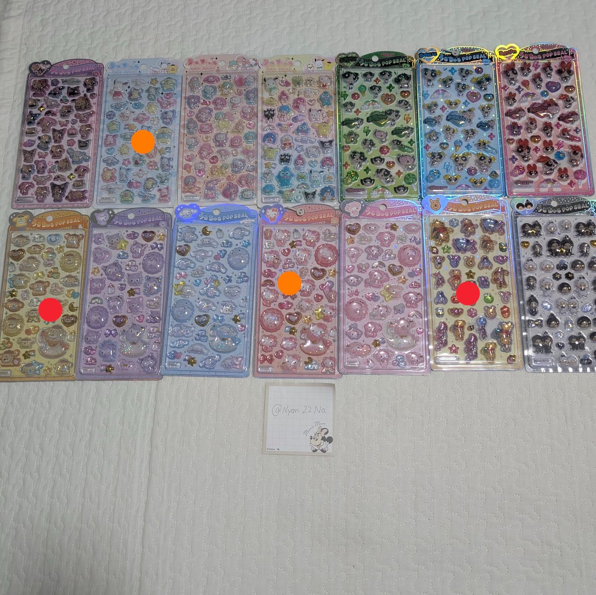 periperisho's tweet photo. @Nyan22Na @_ ご連絡ありがとうございます。最優先で求めている物を赤丸、次点をオレンジで印つけさせていただきました。その他もほしいものたくさんあるのですが、、よろしくお願いいたします。 https://t.co/ESgaajTa7C