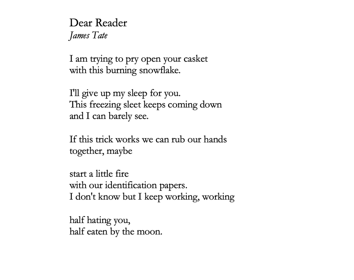biancastone's tweet image. ...more written word, in truth, than spoken, or the two in balance-- but I speak much on it, for a new poetry segment on the public radio. It is good to start with one of my favorite James Tate poems, to force it upon the morning commuters. 

vermontpublic.org/podcast/the-fr…