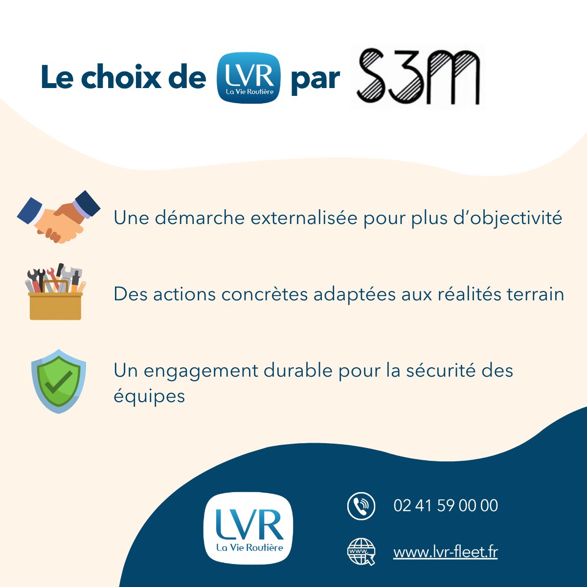 🛡️ S3M lance son Plan de Prévention du Risque Routier (PPRR) avec LVR Fleet.
Une démarche structurée pour renforcer la sécurité tout en restant focus métier.
Merci pour votre confiance !
#RisqueRoutier #PPRR #Prévention