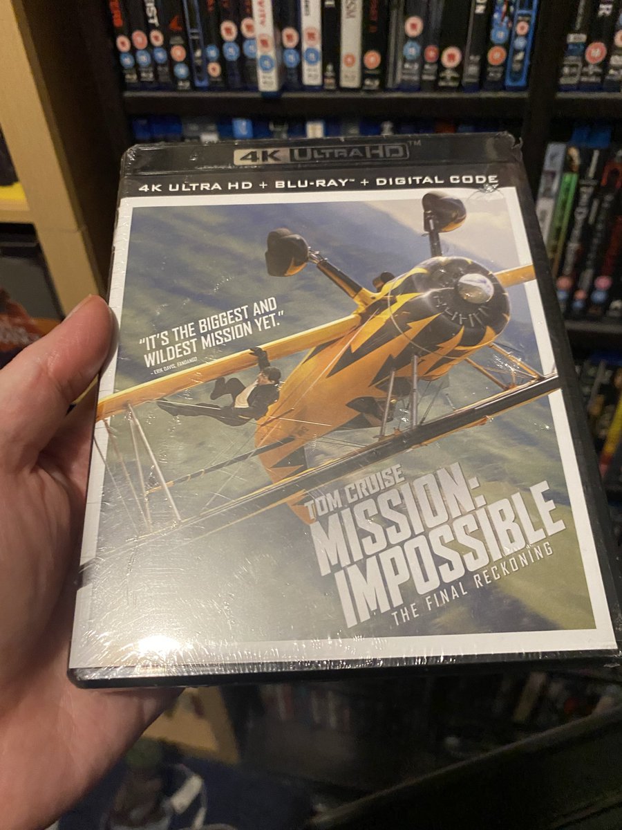 richtributionRP's tweet image. Picked up Mission: Impossible – The Final Reckoning on 4K 🔥📀

Another great addition to the collection—can’t wait to see how this one looks in 4K!

MissionImpossible #FinalReckoning #4KUltraHD #MovieCollection #PhysicalMedia #FilmCollector #HomeCinema #MovieNight