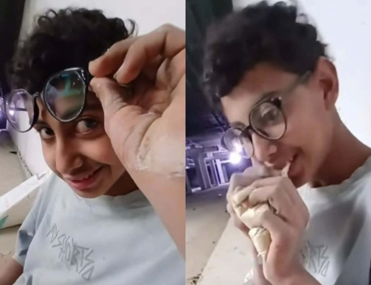 اللي قدامك ده شاب شغال علي ايده ف النقاشه وصاحبه فتح الكاميرا بالصدفه وبيصوره وبيقوله انت كل يوم هتاكل جبنه وعيش عمري ماشوفتك بتاكل فراخ

رد وقاله الواحد لازم يحوش حاجه للزمن انا لو اكلت جبنه ولا لحمه هي نفس الاكله هتملي بطني وخلاص

المهم الناس قعدوا يقولوا ده من المنوفيه وشكله