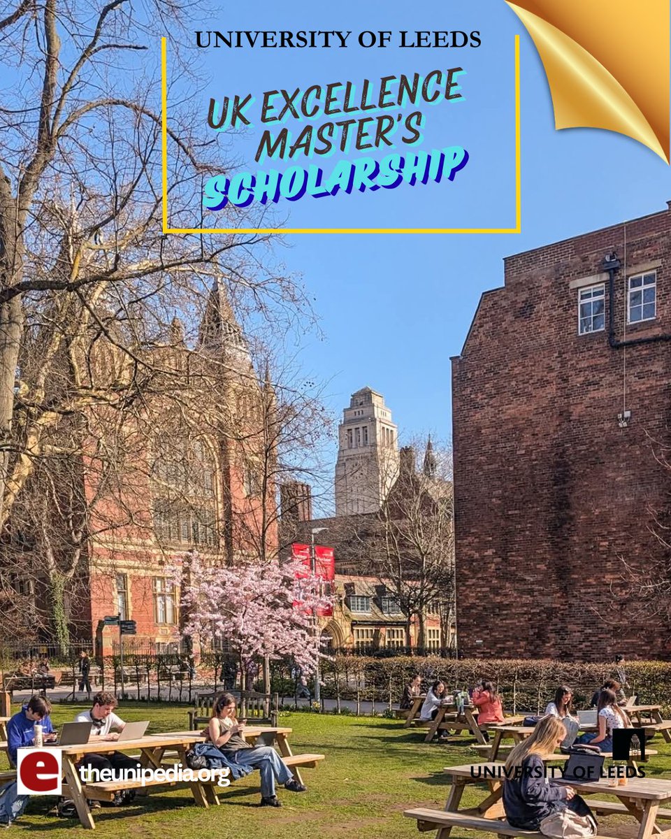 the_unipedia's tweet image. ✍️💵WHAT'S ON OFFER: Valued as £5,000

WHO'S ELIGIBLE: UK graduates    

END DATE: 1 May, 2026, 5pm

MORE DETAILS: theunipedia.org/2026/01/leeds-…

#scholarship #merit #graduate #masters #excellence #leeds