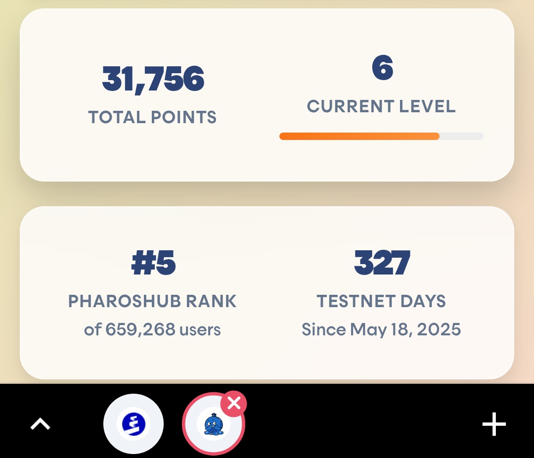 0xcryptalv3's tweet image. Pharos Network Airdrop Eligible &amp;amp; Rank Update 🪂

🔗 Check your points &amp;amp; rank:
pharoshub.xyz

Check how many days you’ve been active, your total points, level, and rank.

what's hidden?
$PROS its coming Sailors🌊
