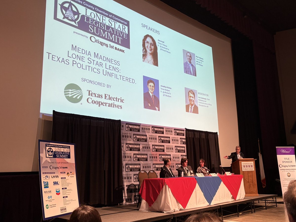 AmandaAdamez's tweet image. .@NacChamber Lone Star Legislative Summit - Texas Politics Unfiltered with @JessHuff16 @JRichieTX &amp;amp; @bradj_TX #txlege #media