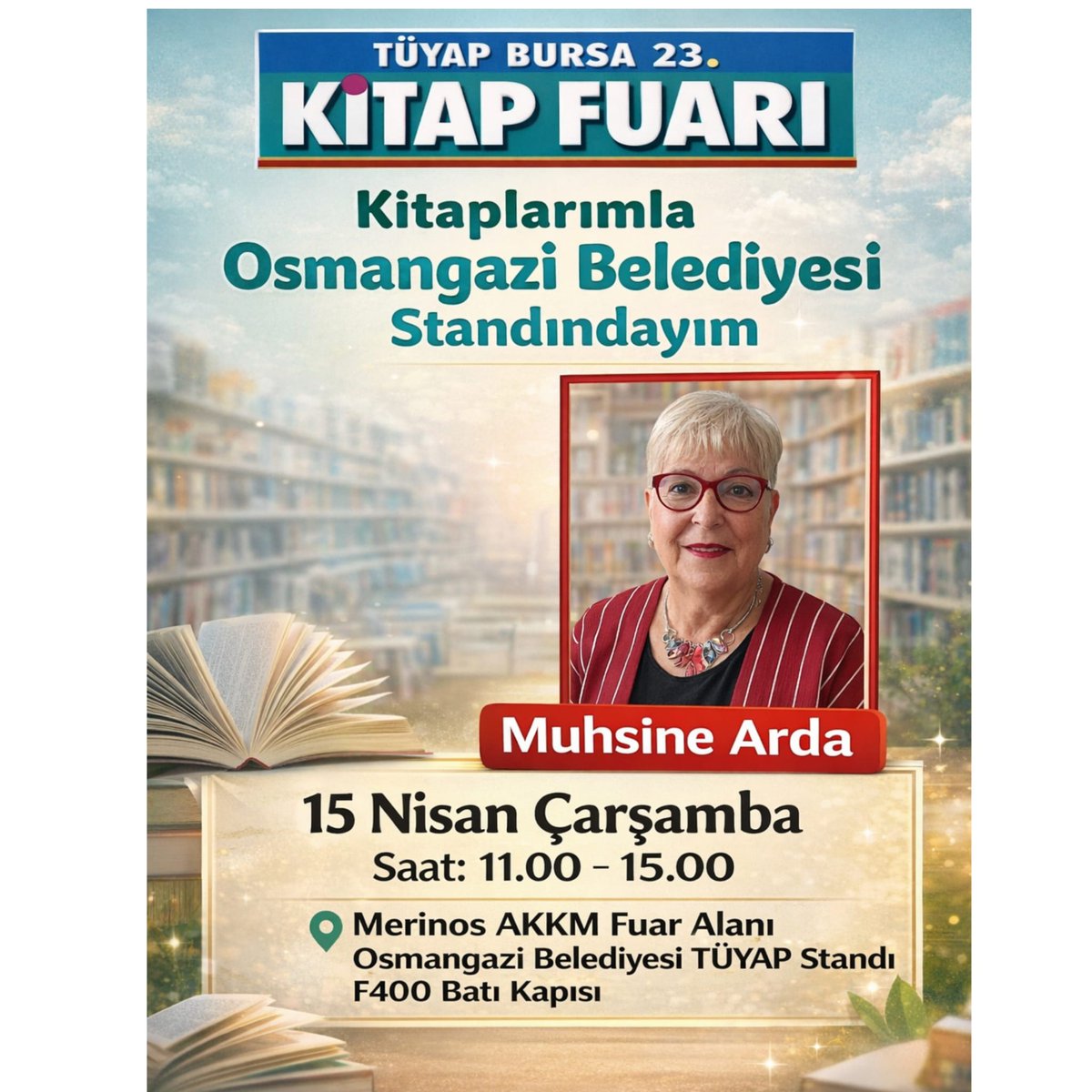 23. TÜYAP BURSA Kitap Fuarı'nda kitap sevenlerle buluşacağız.