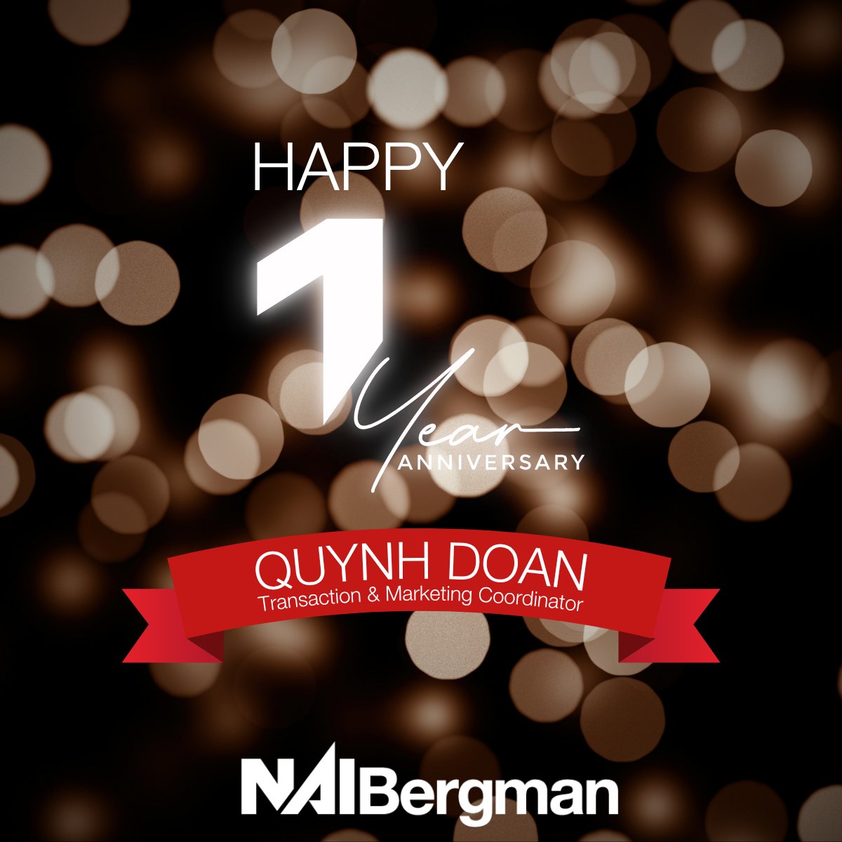 This week marks 1 year since Quynh joined our team as Transaction &amp; Marketing Coordinator. We’re grateful for her commitment and the positive energy she brings every day. We’re excited to see all that she will accomplish in the coming year—here’s to many more milestones together!