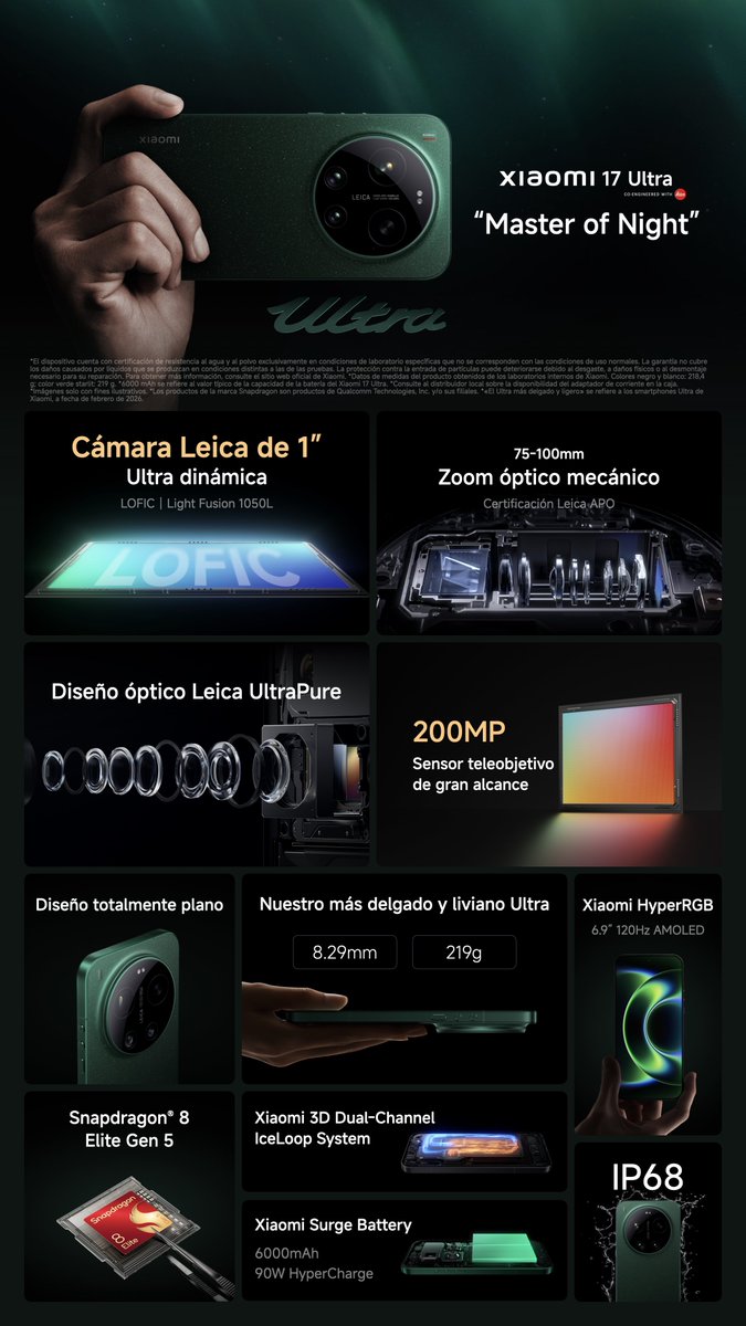 XiaomiColombia's tweet image. Aquí tienes todo sobre el #Xiaomi17Ultra, desde su rendimiento superior hasta su diseño y tecnología de vanguardia.

¿Que te pareció?

🔗bit.ly/Xiaomi17UltraCo

#XiaomiColombia #Lanzamiento #Xiaomi17Ultra