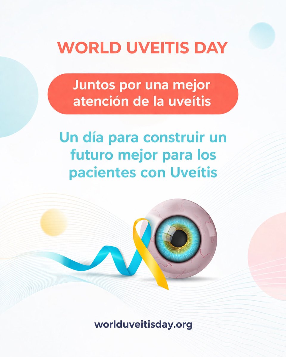 SEIO_uveitis's tweet photo. Hoy, 10 de abril, se celebra el primer Día Mundial de la Uveítis 

Una iniciativa liderada por International Ocular Inflammation Society (IOIS) para mejorar la detección precoz y la concienciación sobre las enfermedades inflamatorias oculares

🔗 Más info: https://t.co/wxeylUHdSx https://t.co/BlsFGe81d5