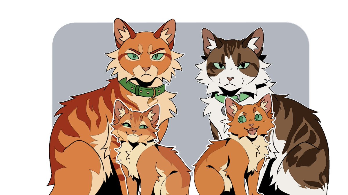 krek1r's tweet image. Nutmeg’s genes didn’t even try xD #WarriorCats #warriorcats #VisualNovel #AU #game
