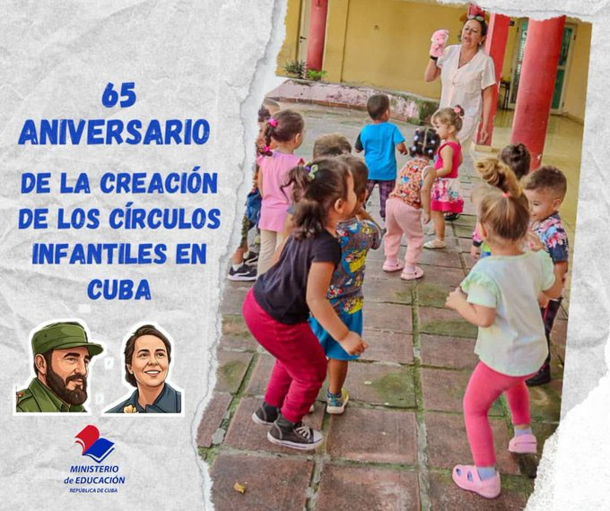 Muchas felicidades para todos  los  niños y   trabajadores en el 65 Aniversario de la Creación de los Circulos Infantiles #LasTunas #Cuba