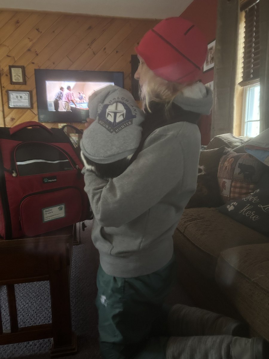 TheSprinklesCat's tweet image. I got my 1st hoodie on Easter! It is from the Star Wars Mandalorian. I am a junior bounty hunter! Hope mew have a purrfect #FelineFineFriday! #cowcat #CatsOfTwitterX #AdoptDontShop #StaySafeFurrends