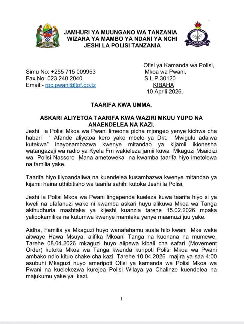 Police Force TZ tweet media