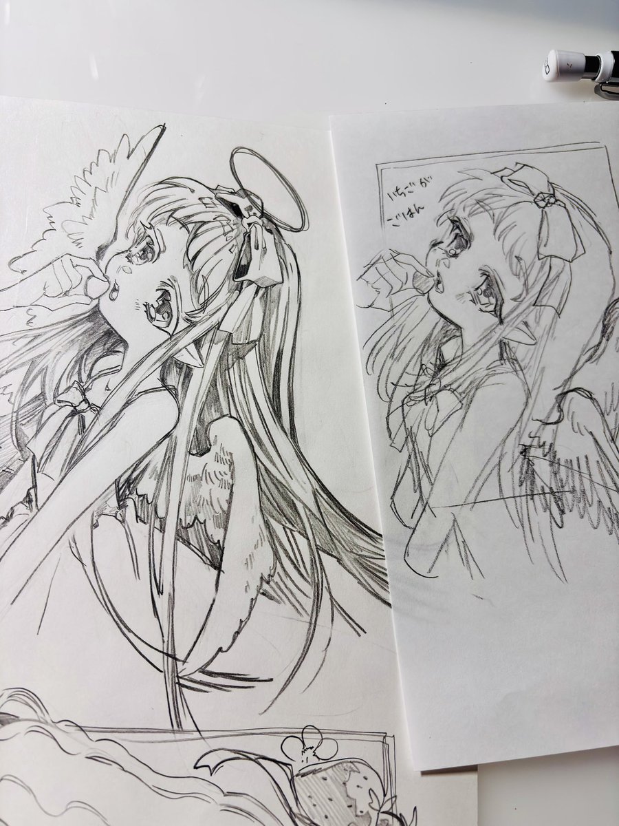 #ストロベリーに恋をして

悩む〜
どうなるかまだ未定ですがこんな感じのが…描き上がる…🦆