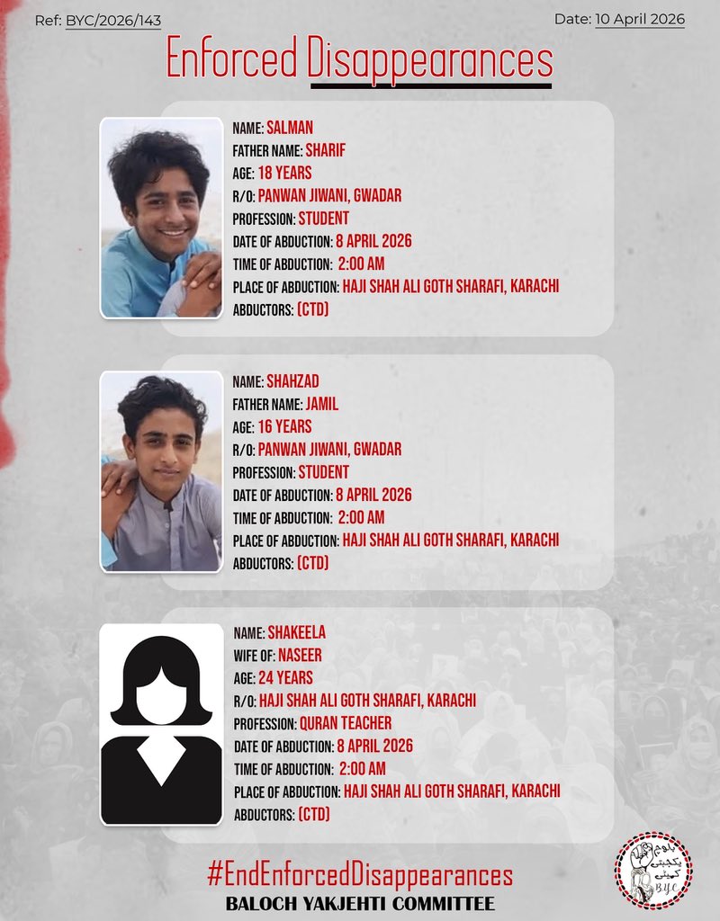 Baloch Yakjehti Committee tweet media