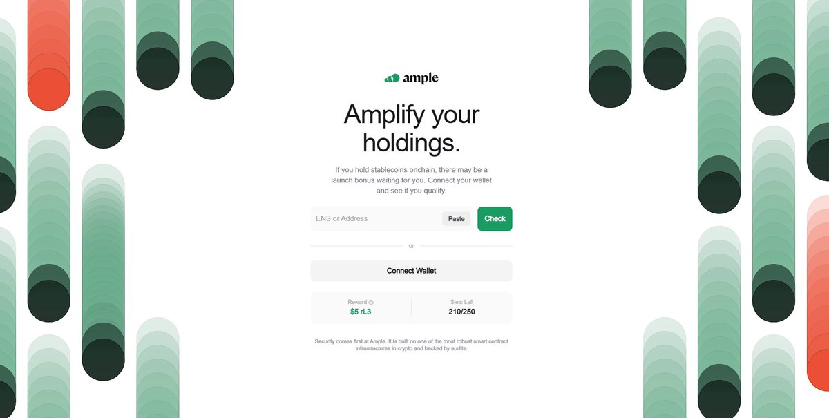 Amplify your holdings.
If you hold stablecoins onchain, there may be a launch bonus waiting for you. Connect your wallet and see if you qualify.
Only left 210/250 spots
amplife.money