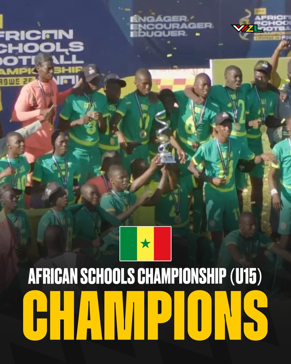 🦁🇸🇳 Congratulations to Senegal’s U15 boys’ team on winning the African Schools Championship! 🏆✅