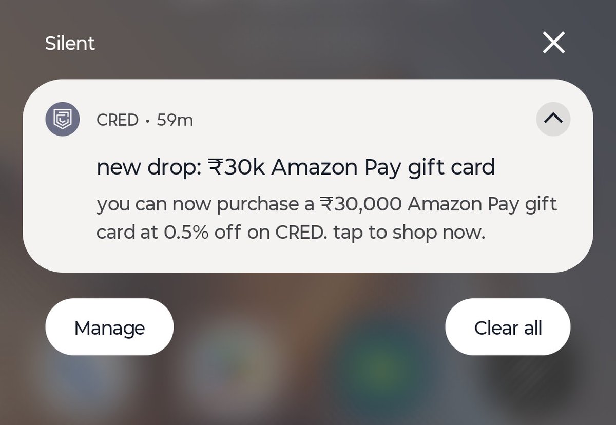 iSatishAgarwal's tweet image. Cred now allowing to BUY ₹30000 Amazon Pay GVs at once 🔥💥

✂️Cred Current discount on Amazon GV: 0.6%
💰5% Cashback on top➡️ via S-B-I CB

Like ❤️ n Repost ♻️ if useful
#CreditCard #CCgeek #AmazonGV

Disclaimer:
-Check the tncs carefully. DYOR 🧐