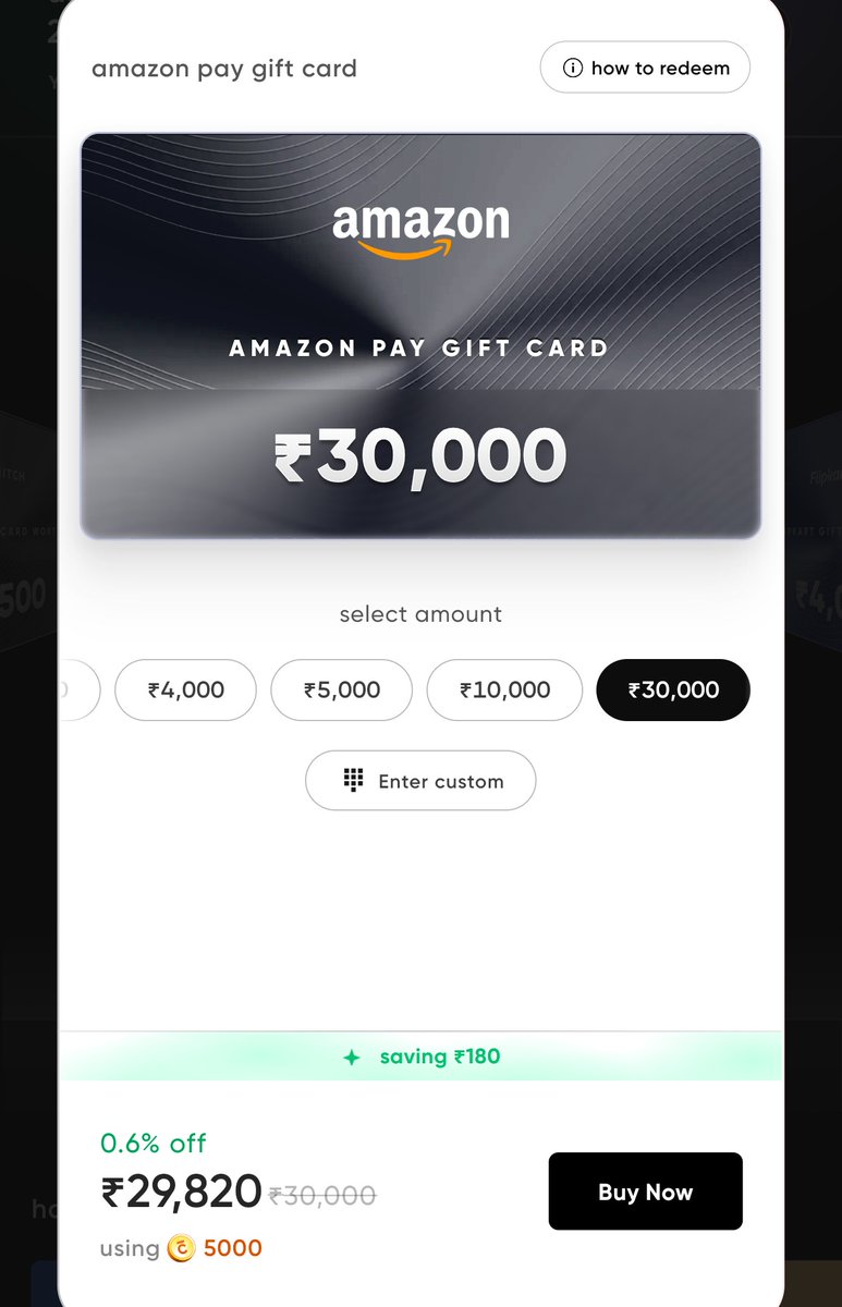 iSatishAgarwal's tweet image. Cred now allowing to BUY ₹30000 Amazon Pay GVs at once 🔥💥

✂️Cred Current discount on Amazon GV: 0.6%
💰5% Cashback on top➡️ via S-B-I CB

Like ❤️ n Repost ♻️ if useful
#CreditCard #CCgeek #AmazonGV

Disclaimer:
-Check the tncs carefully. DYOR 🧐