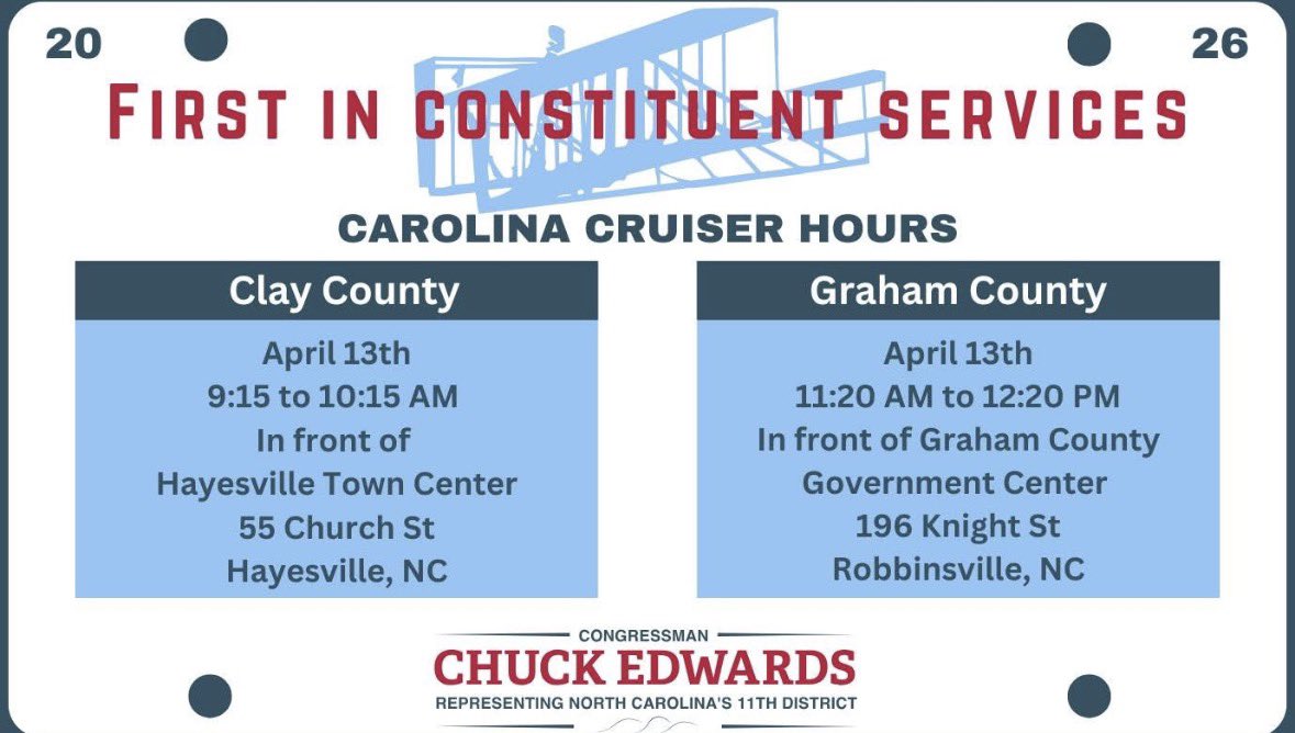 CruisingNC11's tweet photo. New mobile office hours below   
📝Stop by to ask questions about Hurricane Helene recovery and receive assistance with federal agencies including FEMA    
📷 Visit https://t.co/pGe1lVchmq for more information https://t.co/Qa4eQqkwhs