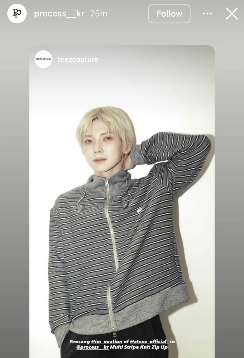 coutureteez's tweet image. brand PROCESS reposted our story of Yeosang wearing their Zip Up

#YEOSANG #ATEEZ #PROCESS #여상 #에이티즈 @ATEEZofficial