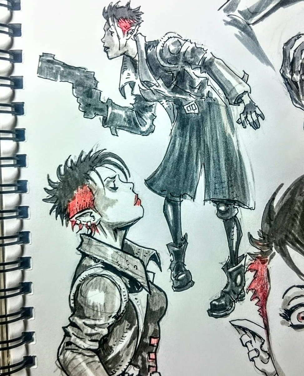 MARCINsRPGart's tweet image. My attempts at re- design of Durham Red from 2000AD 
Sketchbook stuff 

#traditionalart #sketchbook #2000AD