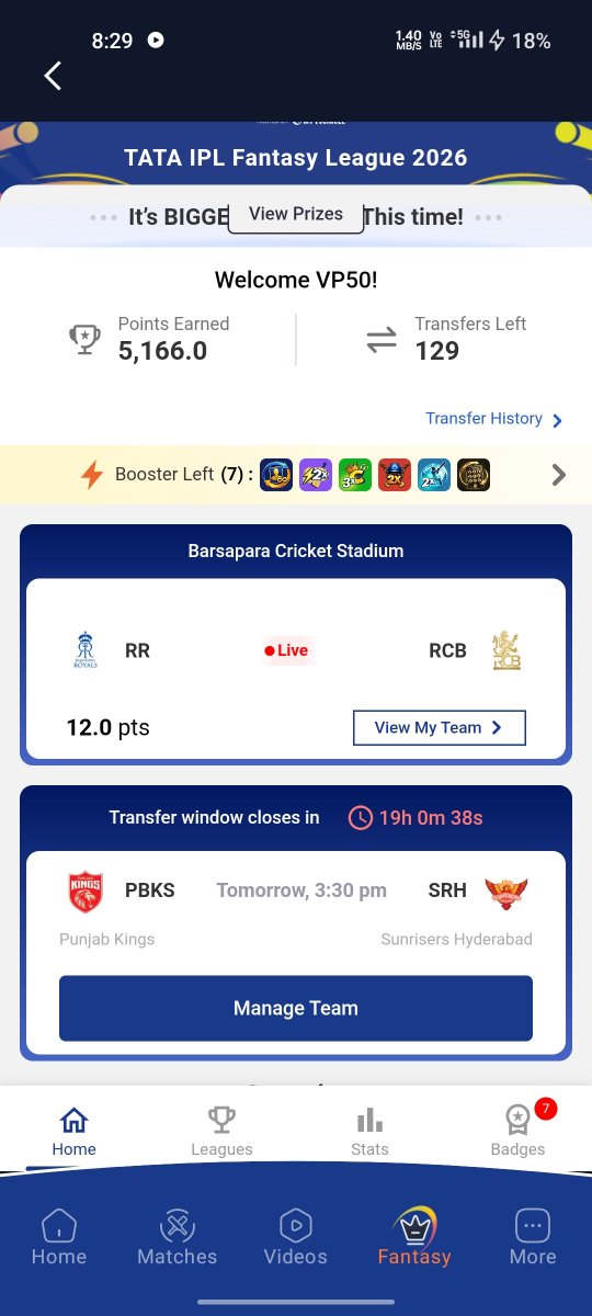 vinitpatel50's tweet photo. @IPL RR vs RCB match isn't started and transfer window is closed..
Tranfers are locked once match starts.
Please help as I didn't make any transfers for today as match isn't started. https://t.co/RLJafFO2zp