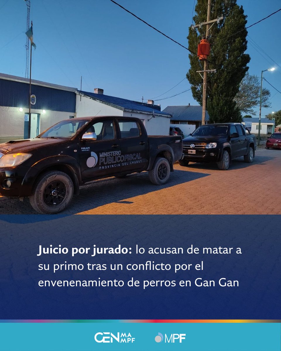 Juicio por jurado en Gan Gan: acusan a un hombre de matar a su primo con un disparo tras un conflicto por el envenenamiento de perros

Nota completa en mpfchubut.gov.ar/centro-de-noti…