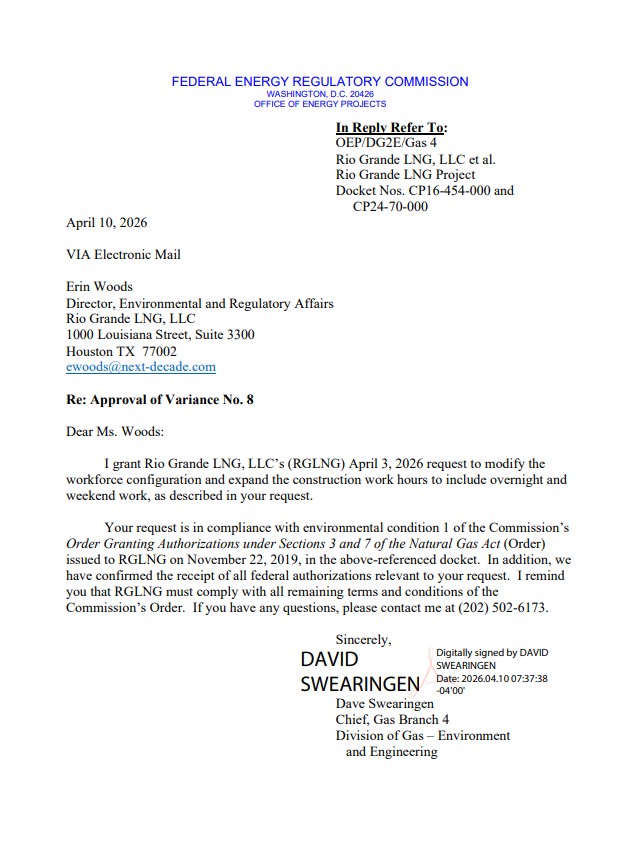 SergioChapa's tweet image. ✅ FERC just approved NextDecade's workforce request at Rio Grande LNG

The project can now have a peak 7,500 workers and switch to a 24/7 construction schedule  

$NEXT #LNG #ONGT #NatGas #Shale #OOTT #Houston #RGV
