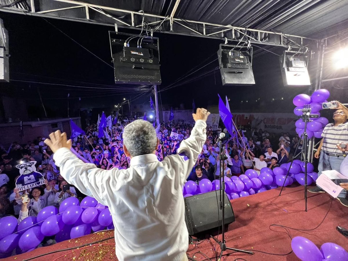 partidomorado's tweet photo. En este cierre de campaña demostramos la fuerza de un proyecto colectivo; con esperanza, firmeza y el compromiso de miles, seguimos construyendo el Perú que soñamos. Nada está dicho aún: el futuro se decide juntos. ¡Sigamos adelante! https://t.co/Y8S6hVhSeH
