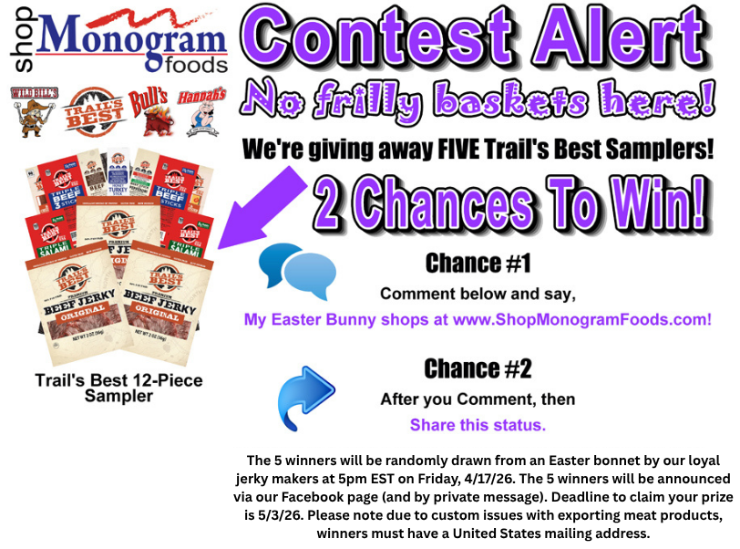 ShopMFoods's tweet image. 🐰🥩 EASTER JUST GOT A WHOLE LOT BETTER 🥩

Skip the candy… this year the Easter Bunny is bringing Trail’s Best Jerky! 😎🔥
👉 Tag someone who’d trade their Easter candy for jerky in a heartbeat.
See below on how to enter!

#jerky #snacks #spring