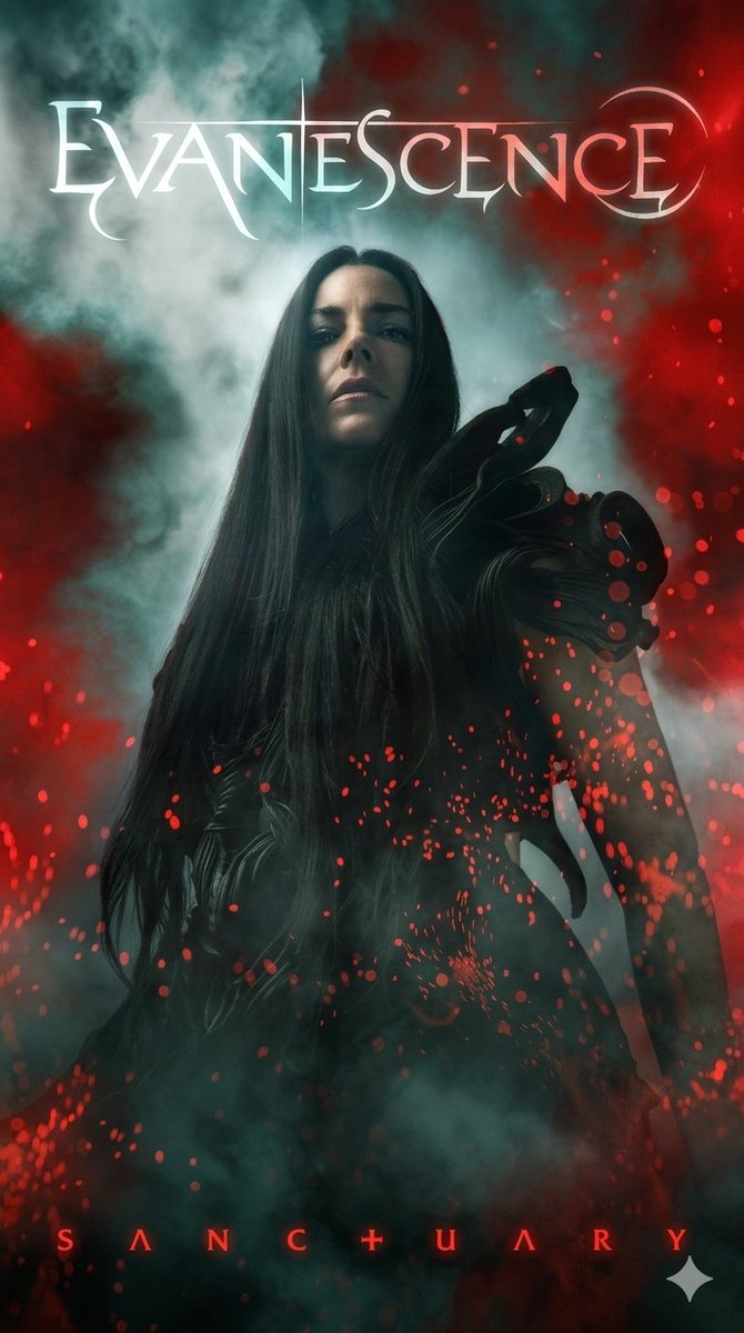 Wallpapers que fiz pelo Gemini. Achei bons até. 
#evanescence #sanctuary #wallpaper #amylee #newmusic #album