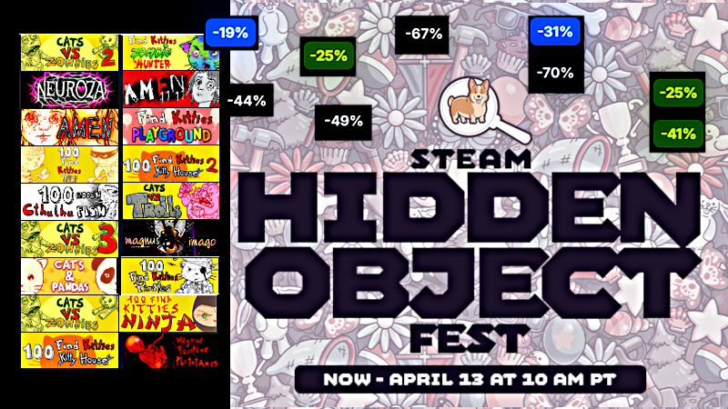 Sons_of_welder's tweet photo. We are a part of #steam #hiddenobjectfest
Check out our discounts
https://t.co/5Utjq2Gmlk
#gamedev #gaming https://t.co/XqxOYdzxmZ