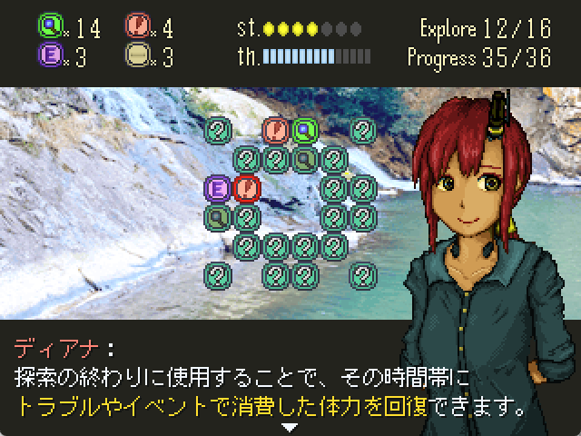 SugiyanRPG2000's tweet photo. #スーパーゲ制デー 
RPG MAKER 2003sで新作作成中！
よくある無人島脱出系です。
アイテムやクラフトできる設備を充実させたり、ミニゲームを作ったりしつつ、本編も後半まで進みました。

本作はシステム面やゲーム性を重視するつもりで、ストーリーをどこまで味付けするかは未だに検討中。 https://t.co/IMLf5wCKcC